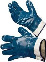 Перчатки нитриловые жесткий манжет, синий